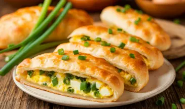 Ленивые пирожки с яйцом и зеленым луком — 10 минут и вкусный ужин для всей семьи готов